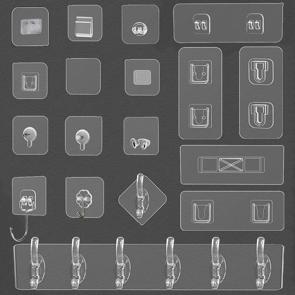 7*7cm Rustproof And Waterproof Single Strong Adhesive Wall Hook Removable Plastic  heavy duty wall hooks