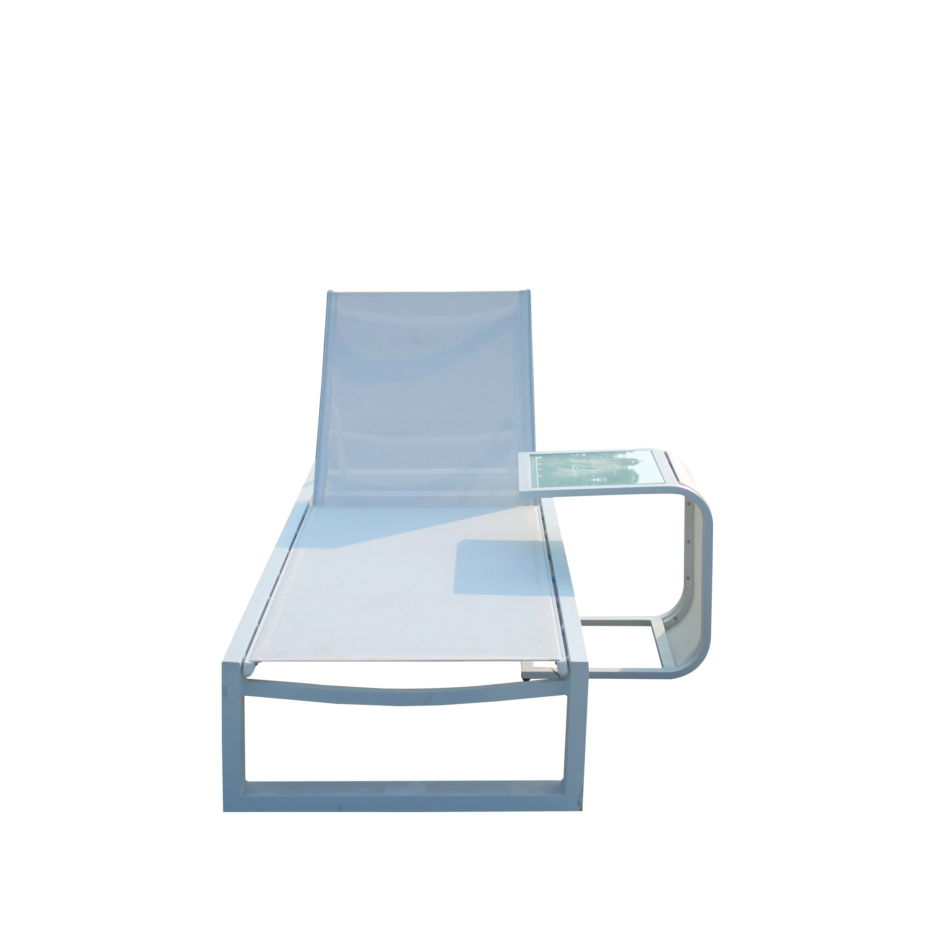 Textilene + Aluminum Colorful OEM Foshan Sun Bed Garden Lounge