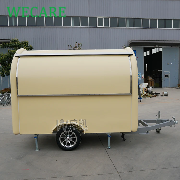 Wecare street camping mobile kitchen fast mini ice cream hot dog coffee bar cart with grill/wheels food trailer vendor food cart
