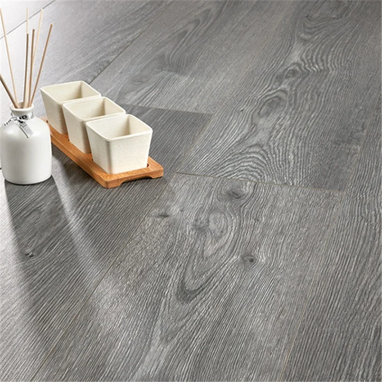 
UV coating grey wood design LVT click Eco pvc vinyl flooring 