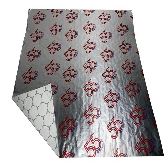 honeycomb pattern burger aluminum foil backed insulation alu paper for hamburger wrap
