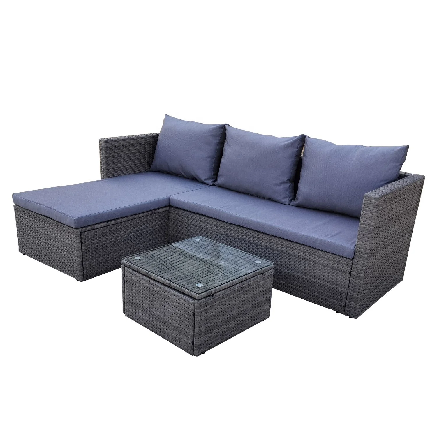 Classic Modern Rattan Outdoor Sofa Lounger Economical Iron Frame Furniture for Garden Hotels and Malls