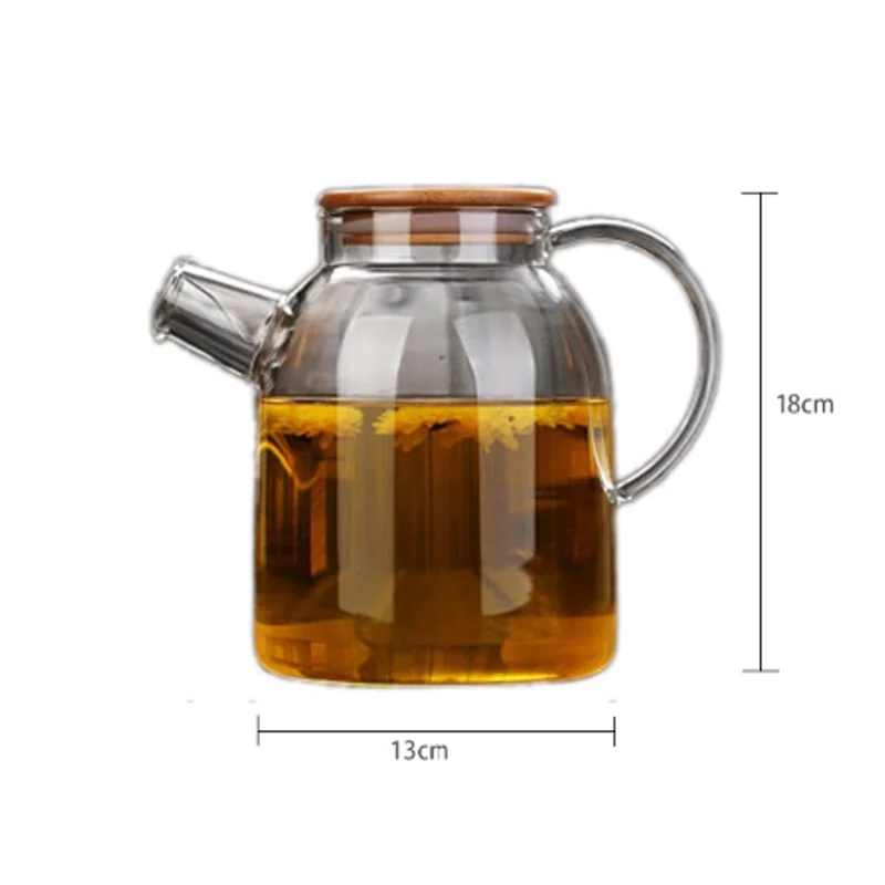 Wholesale high quality 1600ml Heat-resistant Glass Teapot with Removable Loose Tea Glass Infuser Tea Kettle tea pot