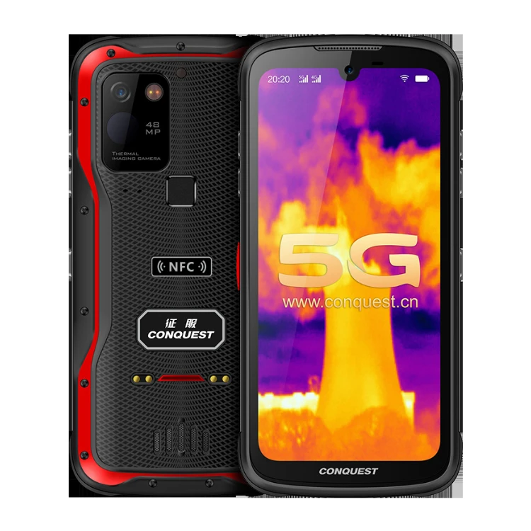 Thermal Imaging 8GB+256GB 5G Android11 Android 11 5G IP68 waterproof rugged smartphone PoC Walkie Talkie