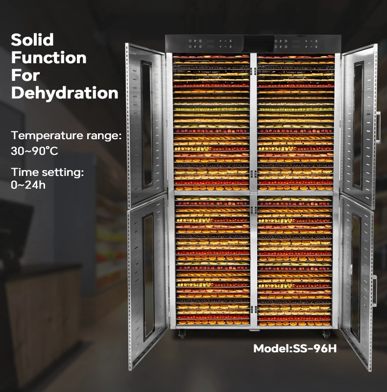 96 Trays Industrial Use Double Wall Stainless Steel Food Dryer Dehydrator Large Dehydrator