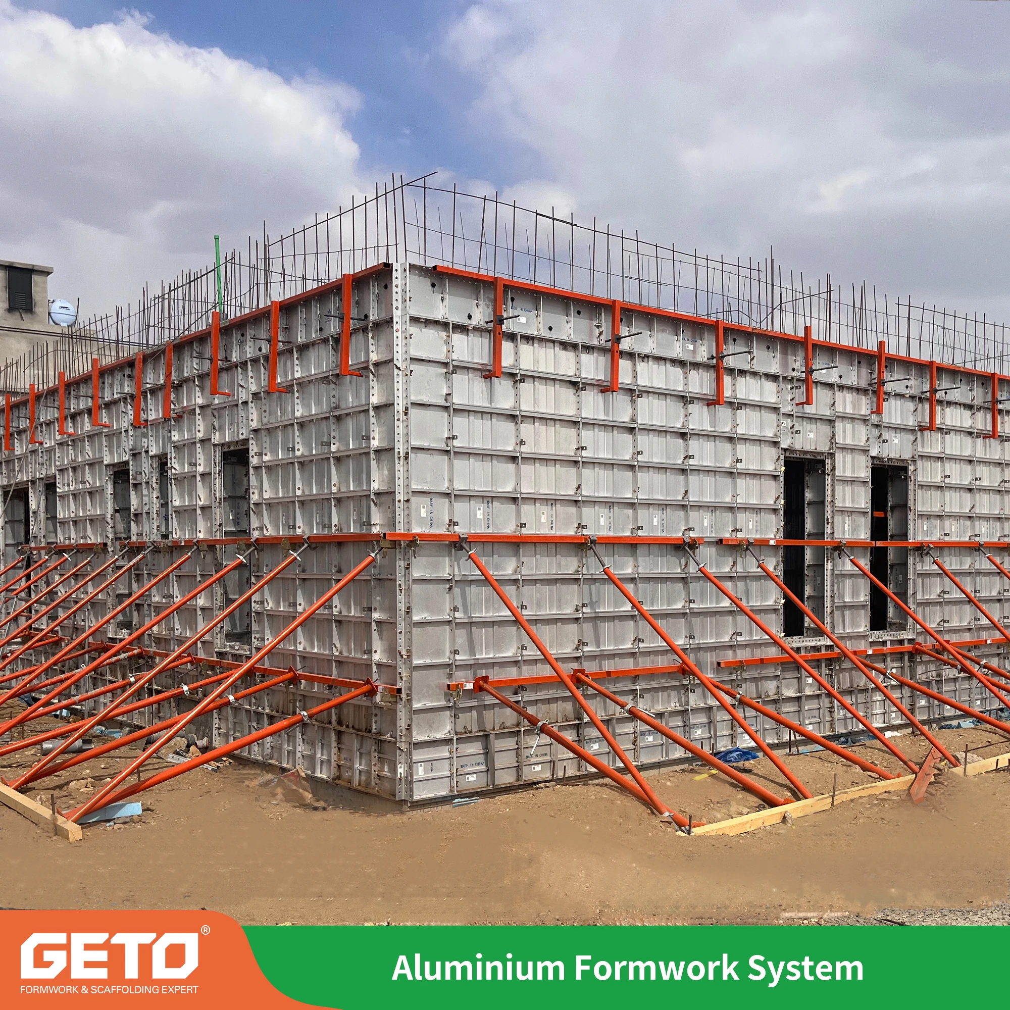 Fast construction time metal formwork concrete building structural materials