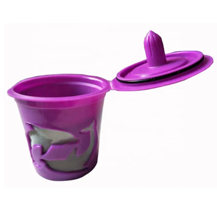 Пурпурная многоразовая Пластиковая капсула пустая чашка k фиолетовый/многоразовый фильтр