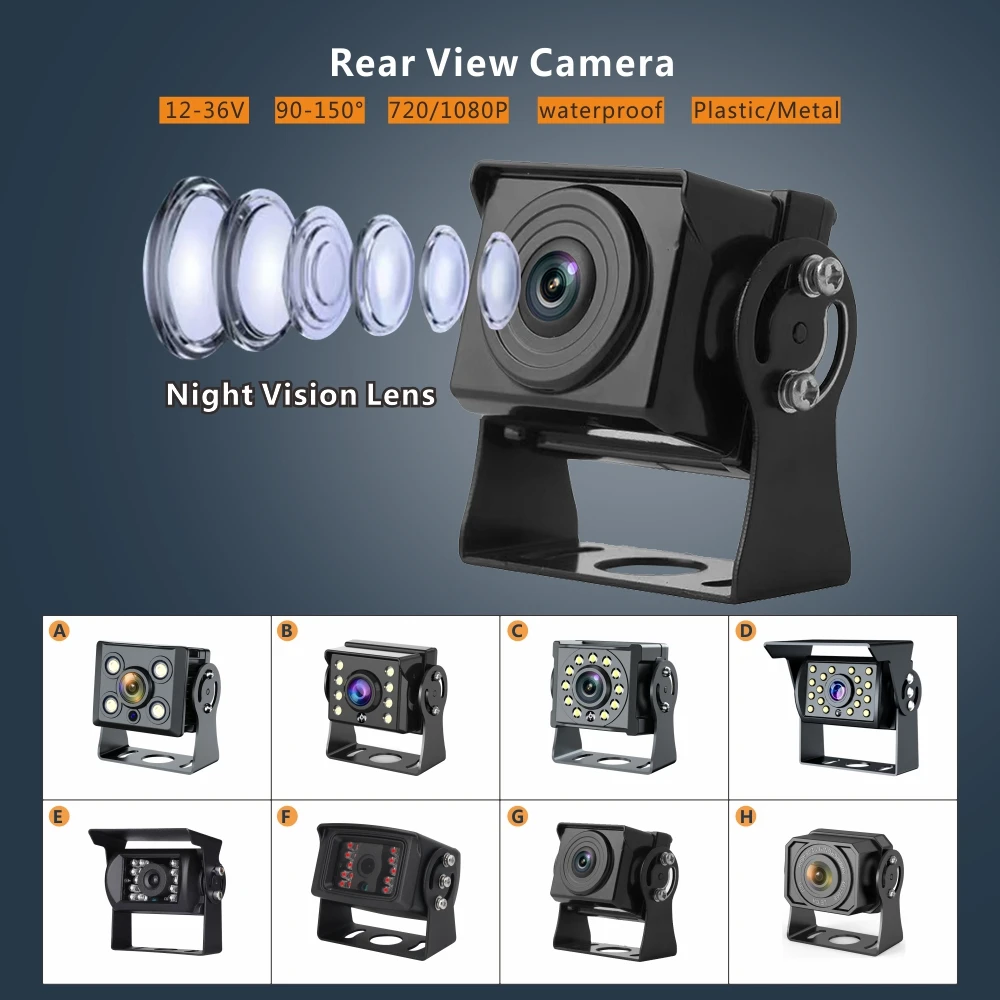 Вилочный погрузчик для грузовика автобуса автомобильная реверсивная помощь 12 В 24 HD Автомобильная камера заднего вида с камерой система монитором