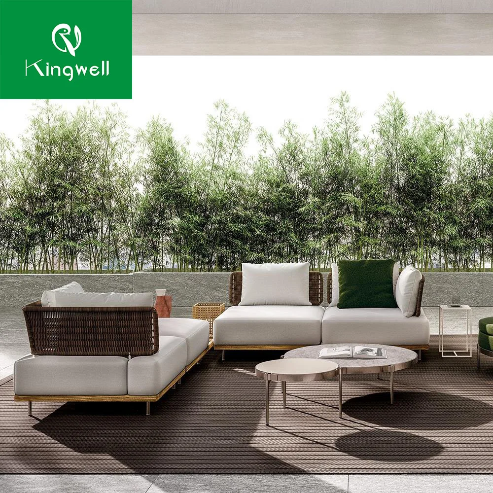  Grade-A teak wood outdoor sofa set furniture luxury patio