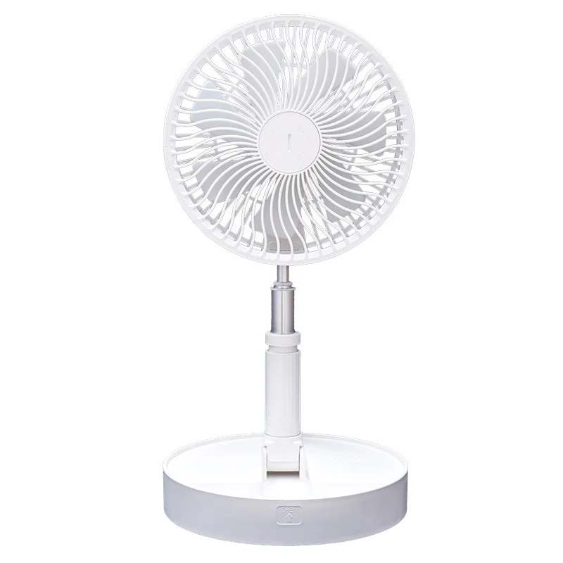
NEW ARRIVAL 7 Blades Silence Floor Fan Rechargeable 8000mAh Portable USB Telescopic Folding Table Fan With Humidifier 
