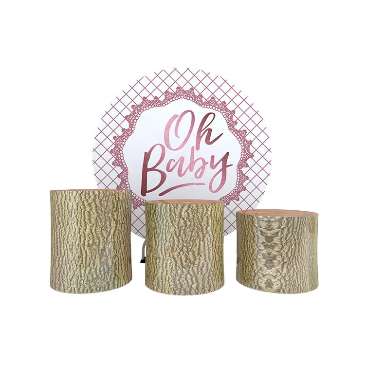 Factory Supply luxury Round Metal Frame Stand Display wedding background happy birthday backdrop