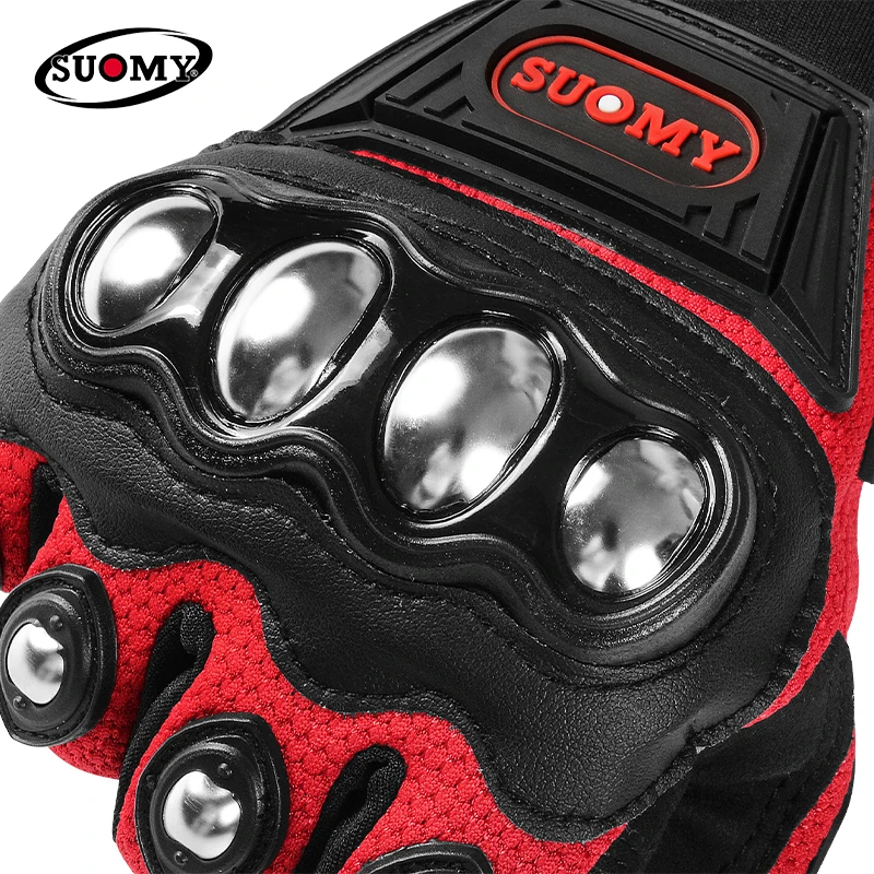 Hot Sale SUOMY Motorcycle Full Finger Gloves Stainless Steel Anti-Fall Gloves Touch Screen Motorcycle Gloves SU-35