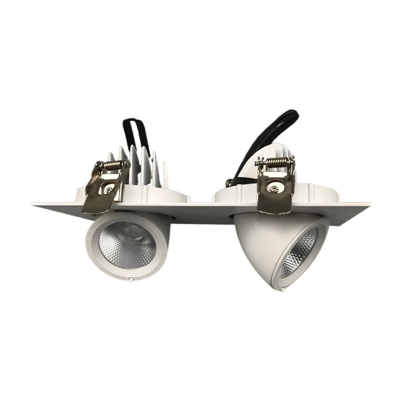 LED High Quality  Adjustable  Market Light Recessed Grille Lights Aluminum Various Angles