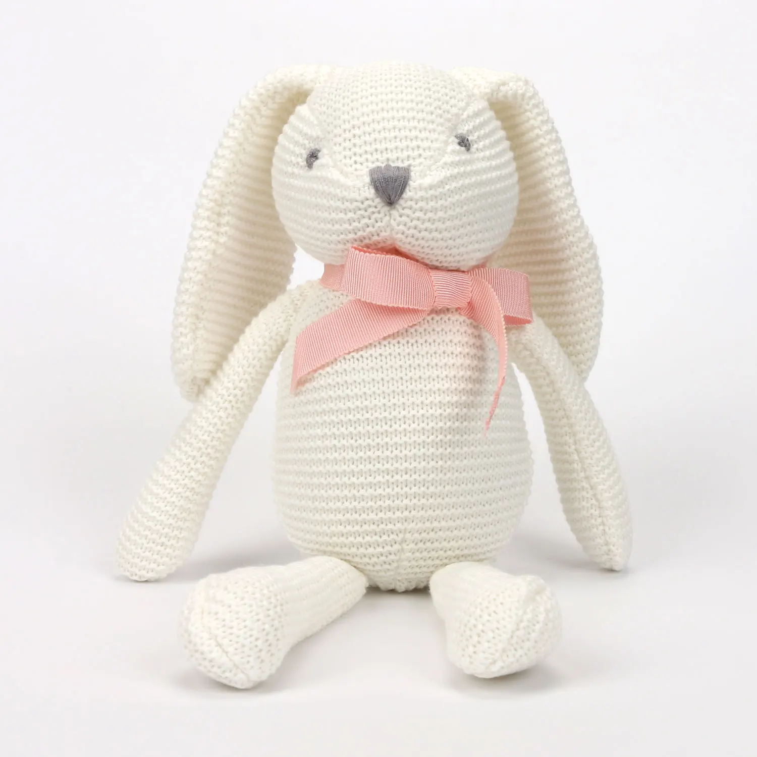 Organic Cotton Baby Toys, Bunny Rabbit Stuffed Animals, OEKO TEX Plush Soft Toys for Newborn