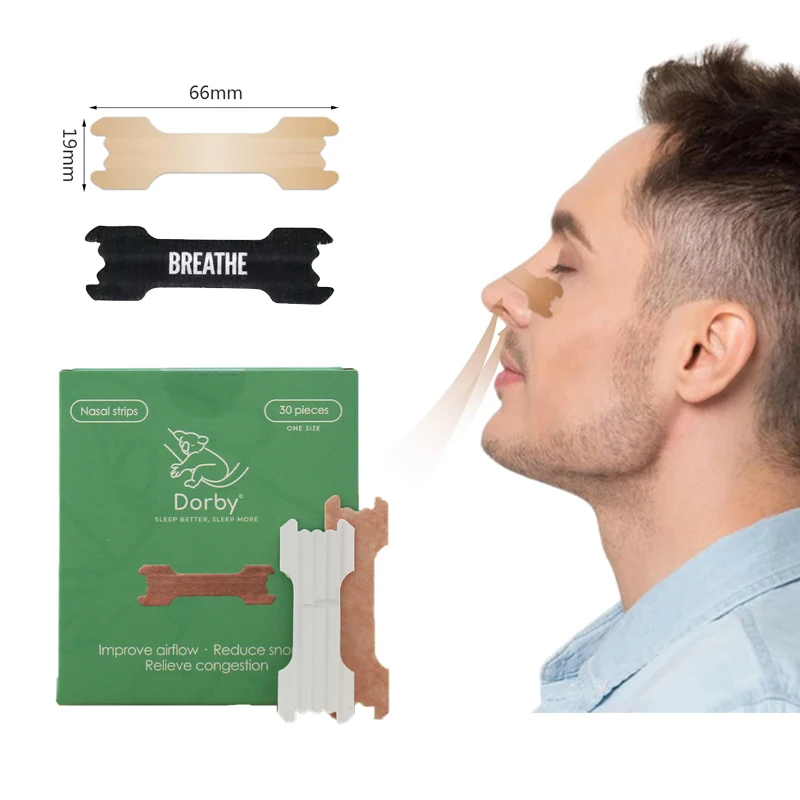 CE Certificated Nose Decongestion Anti Snore Strips Easier Better Breathe 66*19 55*16 mm Nasal Strips Nose Patch