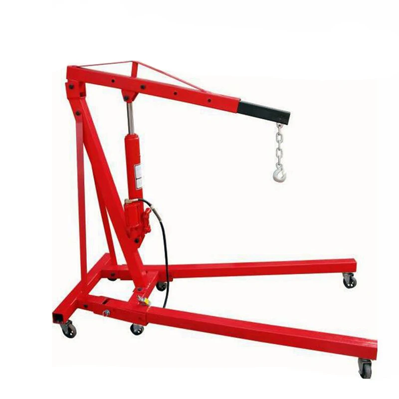 Vehicle Tools 2t Folding Hydraulic Jack Long Single Arm Handle Fixed Hydraulic Jack Engine Crane