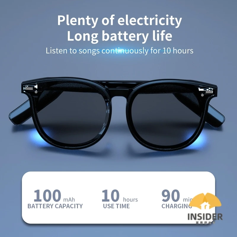 Fashion New Outdoor Riding Hiking Sports Glasses Microphone Smart Camera Sunglasses Headset Smart Sunglasses