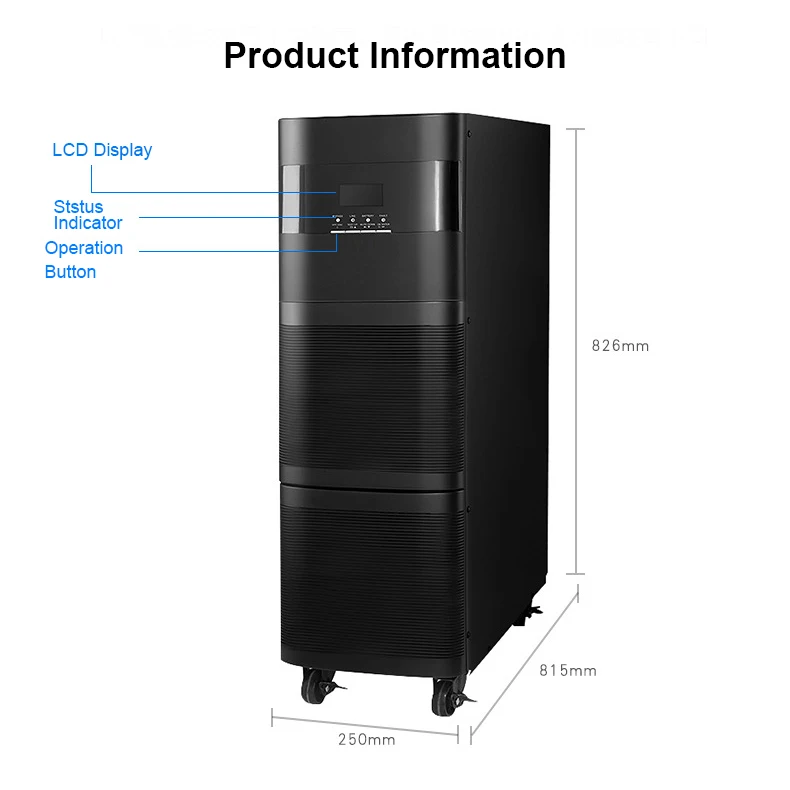 Cwups прямой завод 20KVA 15KVA 10KVA 3-фазный двойной инвертор высокой частоты Online UPS с внешним аккумулятором