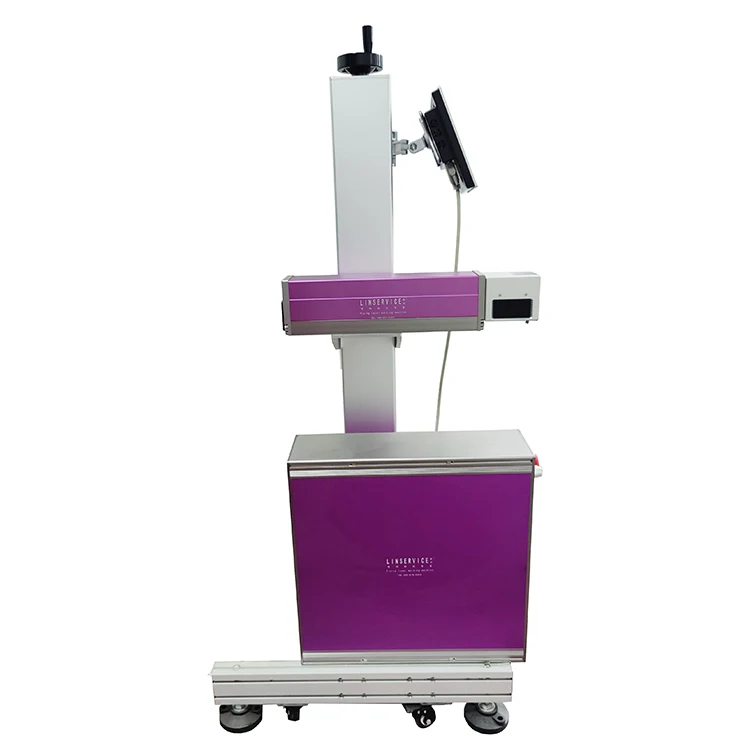 Linservice portable laser qr code jet coding machine for bottle metal jewelry plastic steel aluminum gold silver