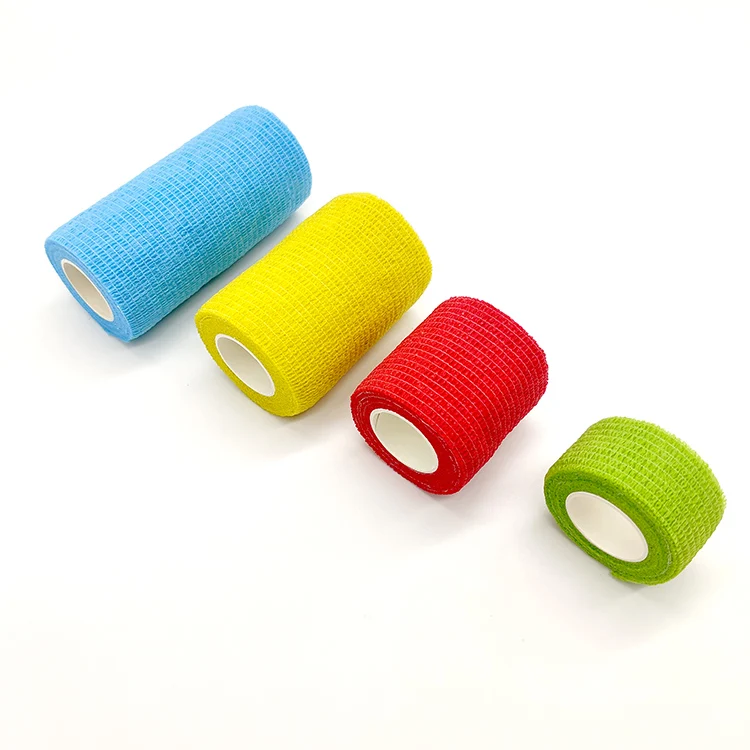 Wholesale custom logo brand printed cohesive elastic conflex bandages self-adhesive wrap bandage for vet use