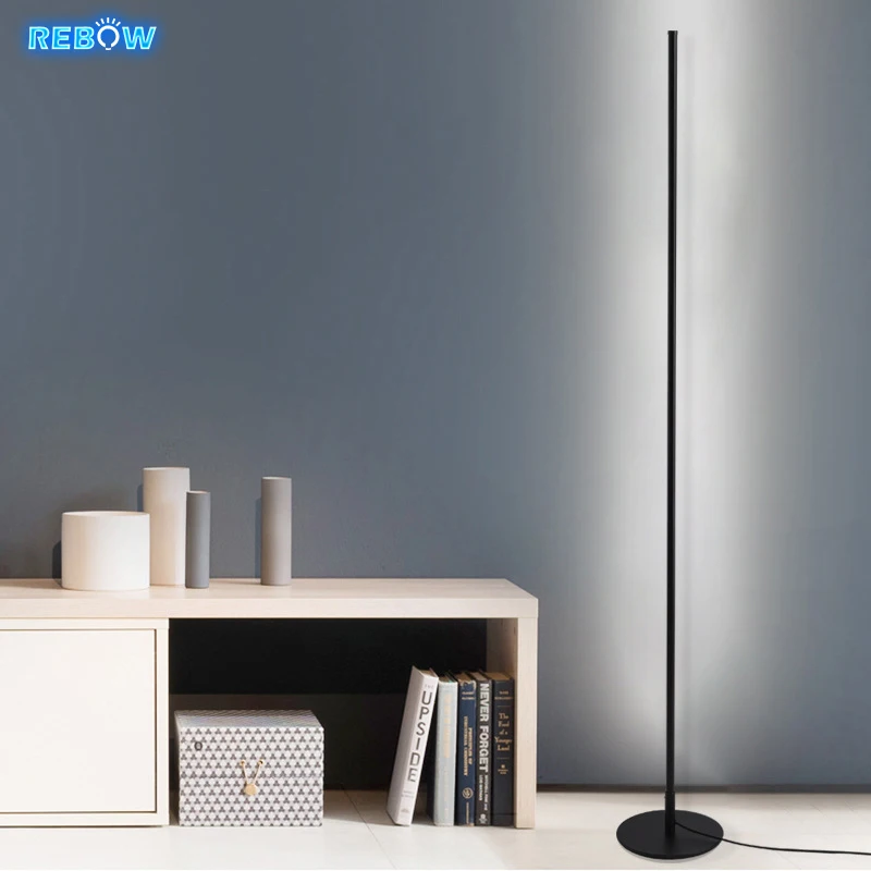  Rebow Прямая поставка белый RGB пульт дистанционного управления роскошный Европейский скандинавский гостиной умная полка современная светодиодная угловая напольная