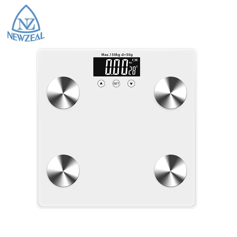 Hot Selling Tempered Glass 180Kg 396Lb Calorie Count BMI Analyzer Balance Electronic Digital Weighing Body Fat Scale