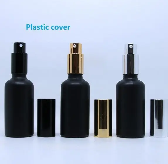 
hot sale 5ml 10ml 15ml 20ml 30ml 50ml 100ml black glass spray bottles frosted black bottle 