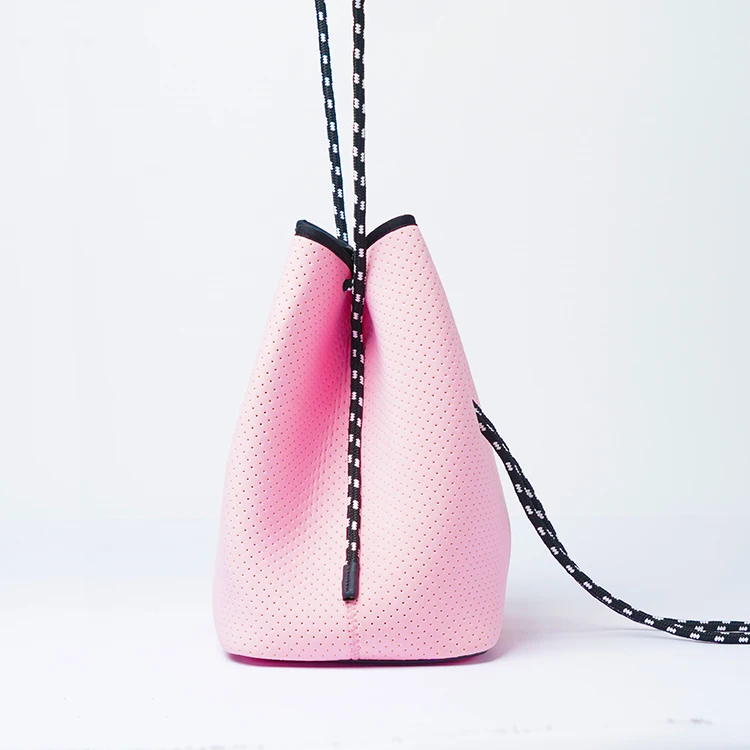 Customized Waterproof Pink Perforated Neoprene Sling Crossbody Bag
