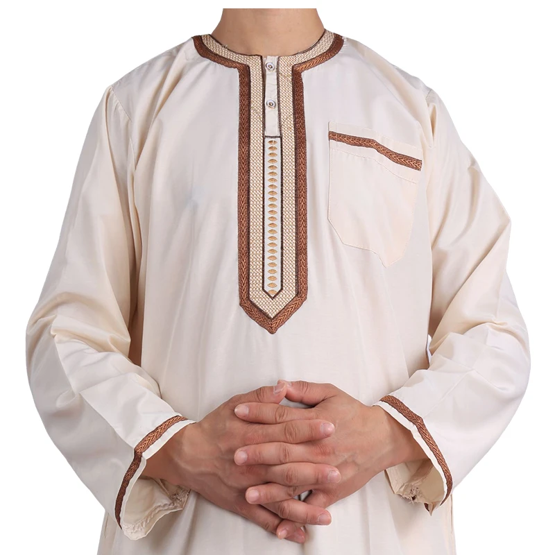 2022 Hot Muslim suit Men TC material  Clothing Indonesia Muslim Thobes