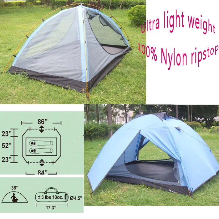 1-2 Man Tent Ultra Light-weight Hiking Backpacking Tents Fabric and Aluminum Poles for Outdoor Camping with Nylon 6306220090