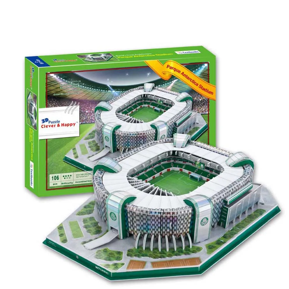 Miniature Cardboard Puzzle 3D Model Seoul Football Stadium With 63 PCS