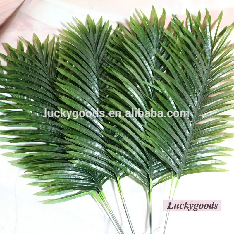 LLV022 80cm Artificial green  palm tree leaf wholesale