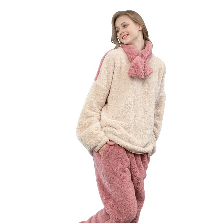 New Arrival In Stock Multi-Color Long Sleeve Women Pajamas Velvet Ladies