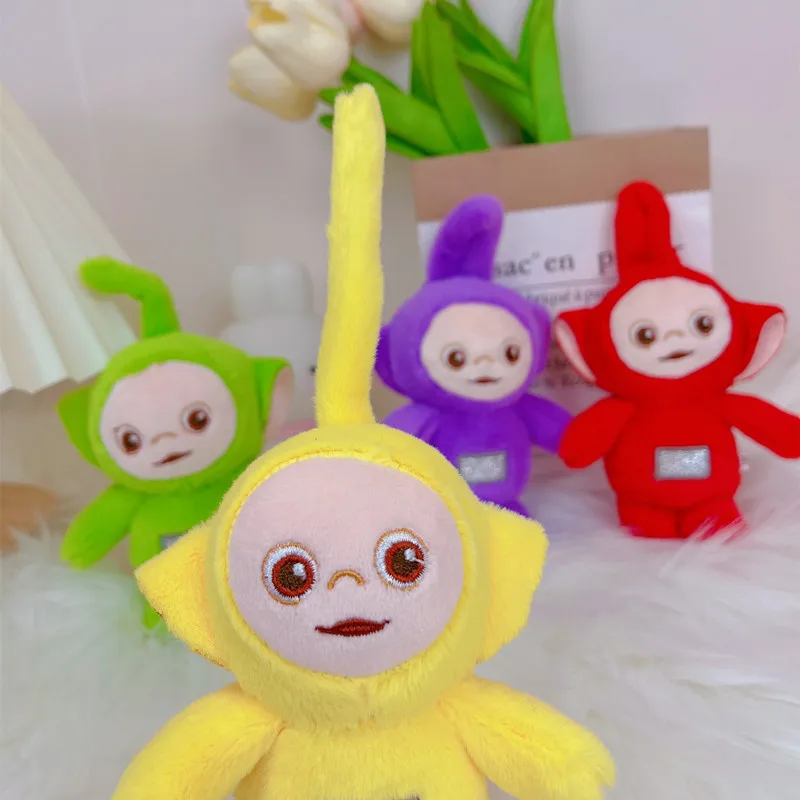 Explosion of the Teletubbies pendant plush doll car bag hanging jewelry female children grab machine dolls keychains key chains