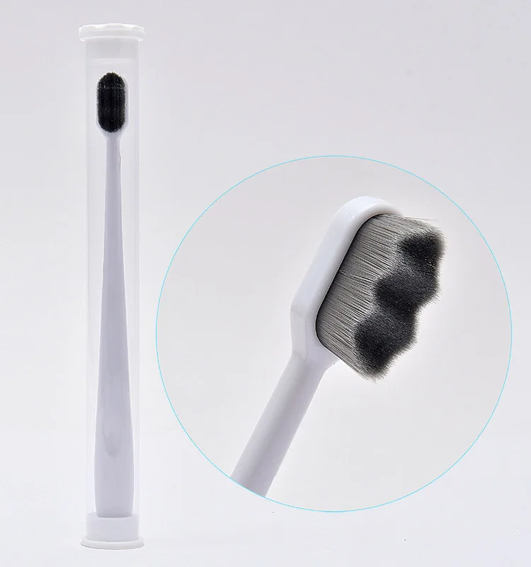 2020 Hot sell tooth cleaning super soft bamboo charcoal hair black round handle toothbrush for pregnant women