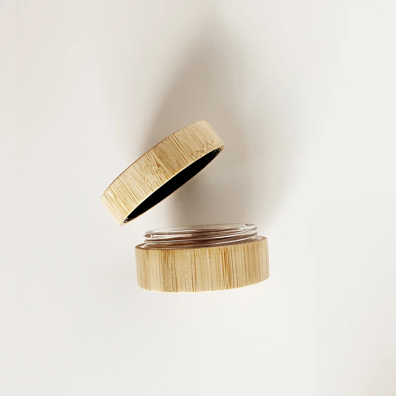 10g 20g 30g bamboo Loose Powder jar  With Sifter Empty Round Loose Powder wood Jar