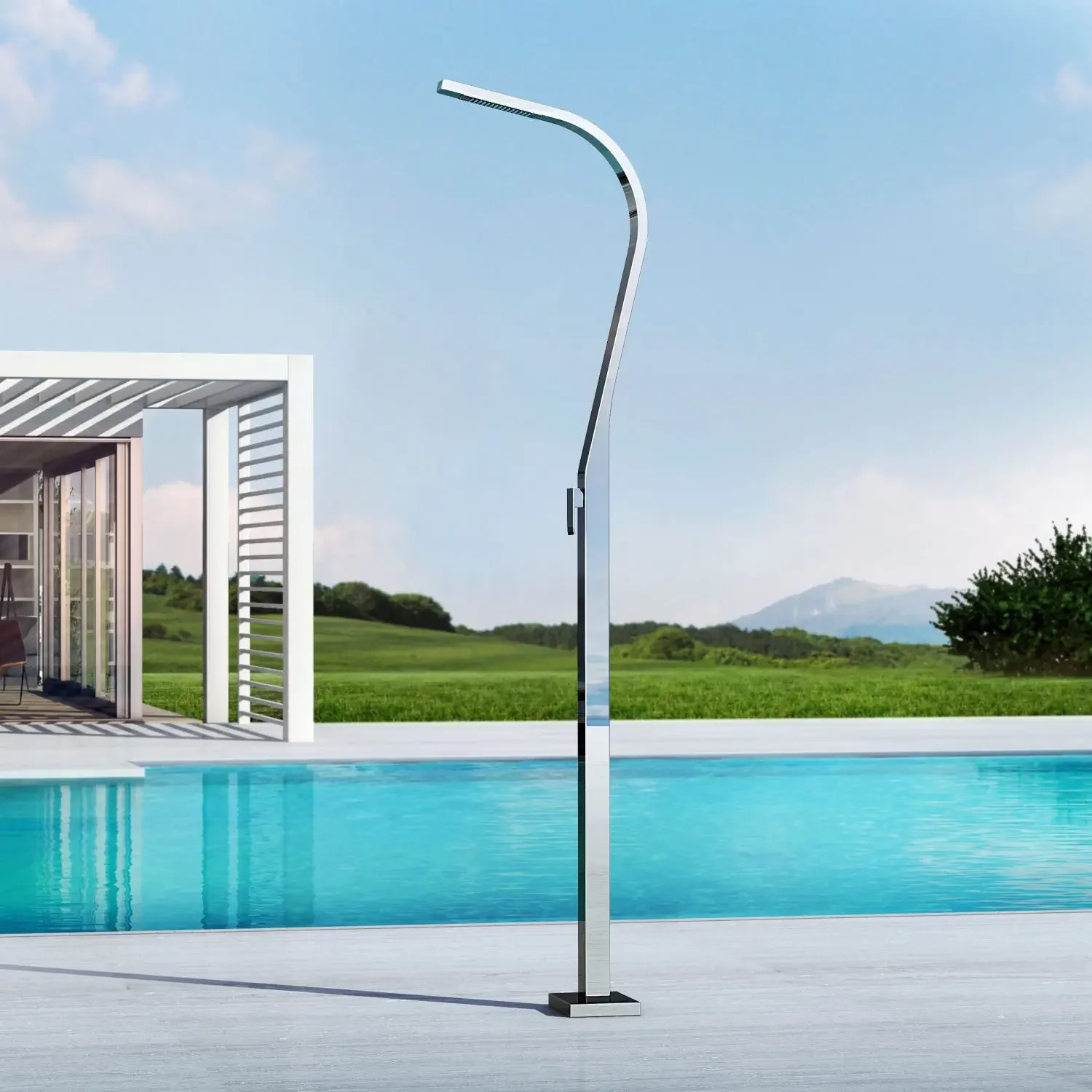 Aluminum Swimming Pool Showers New Design Outdoor Portable Shower 316 Steel