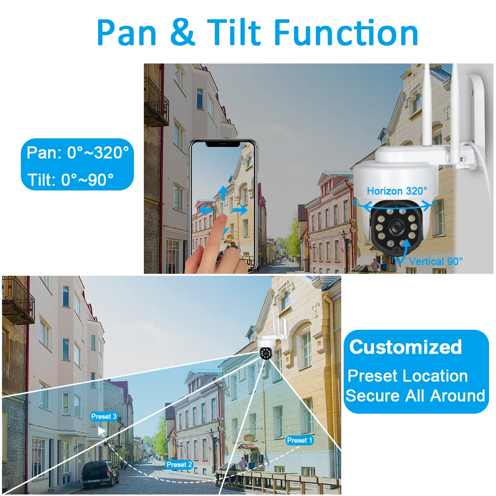 Whole Sale Cheap Full HD 1080P Wireless PTZ IP Camera Full Colour Night Vision Security Camera wifi