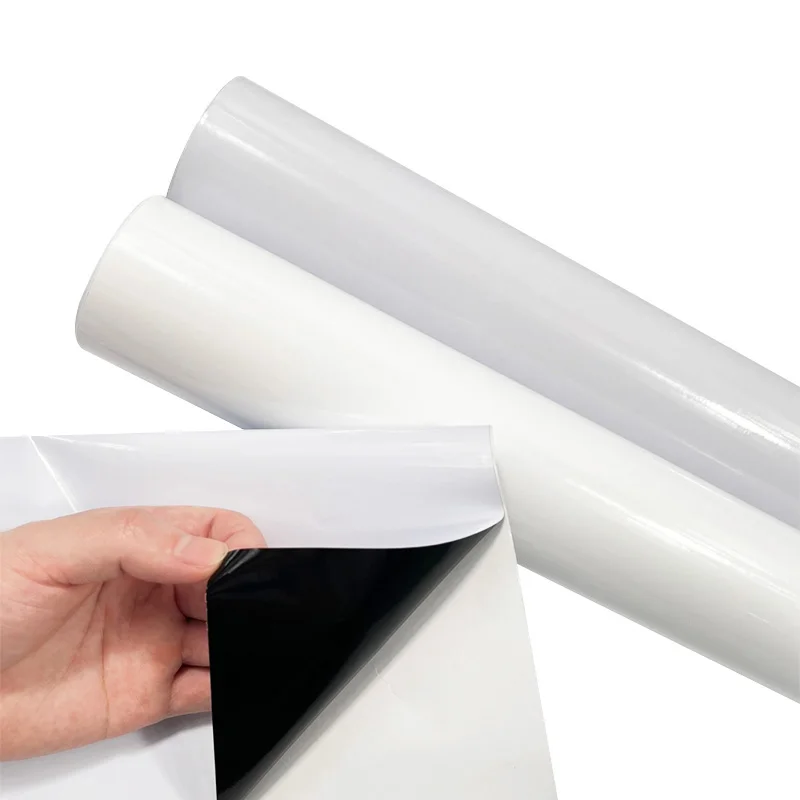 Wholesale 120g/140g/160g PVC Self-Adhesive Vinyl Roll Eco-Solvent Printable Frontlit Flex Available in White Glossy or Matte