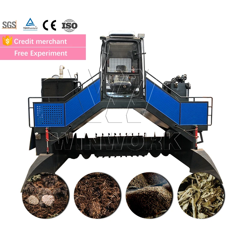 WINWORK Large Banana Peel Bio Mushroom Compost Production Line Oil Palm Waste Compost Fertilizer Production Line