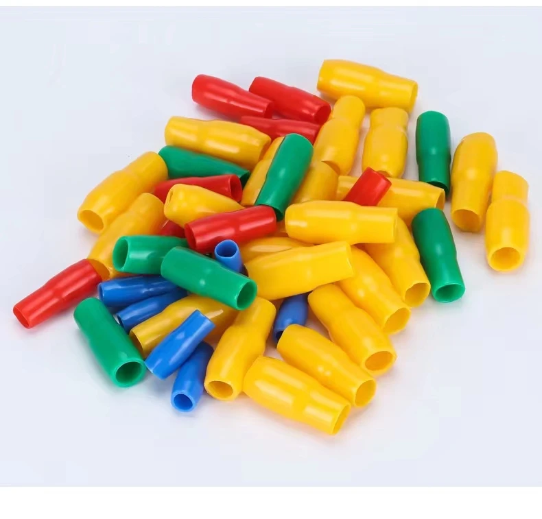 Soft Silicone Insulation Sleeving Rubber End Cap V1.25~V630 for Electric terminal Cable lugs PVC vinyl wire end caps