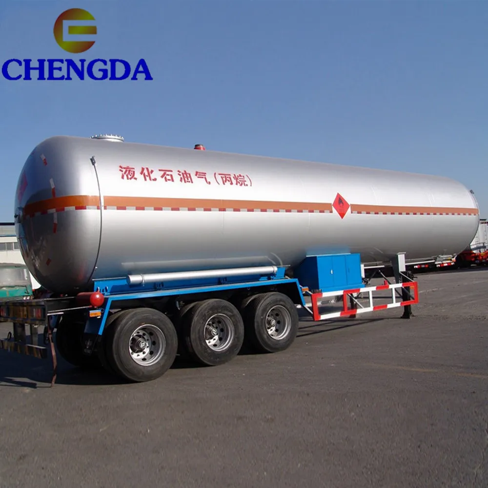 3 axle 60 cubic 25 ton lpg propane tank semi trailer for sale
