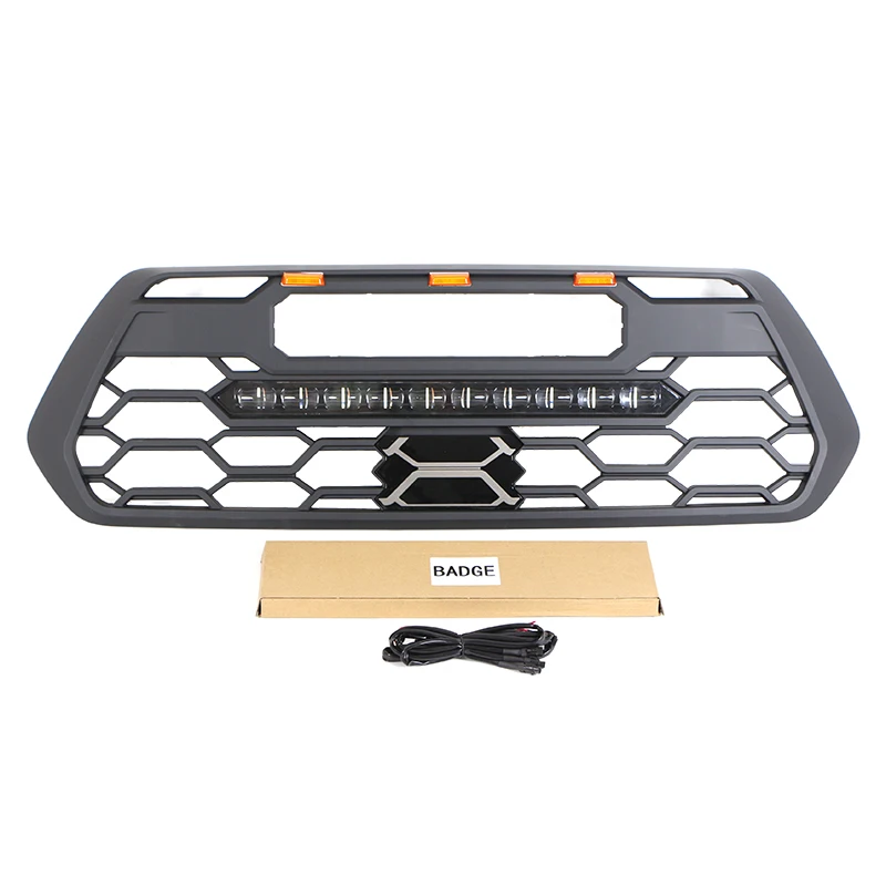 Новый Стиль 2016-2022 автозапчастей ABS сетка передняя решетка с световой планкой Подходит для Toyota Tacoma