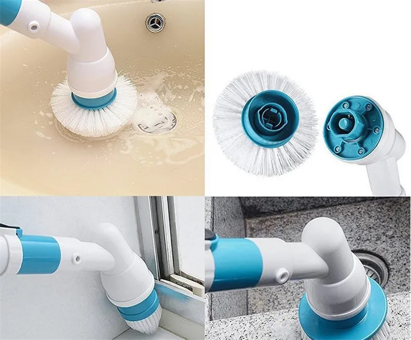 Spin Scrubber 360 Cordless Tub and Tile Scrubber with 3 Replaceable Cleaning Brush