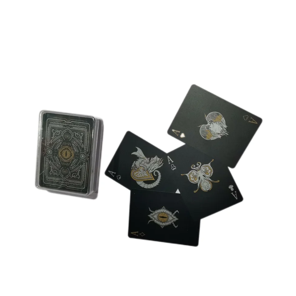 High Quality Free Sample Wholesales Playing Card Custom Logo Black Playing Card Paper Playing Card Plastic  Poker