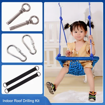 outdoor picnic toys swing kit children indoor soft rope knitting sensory swing chair for toddlers