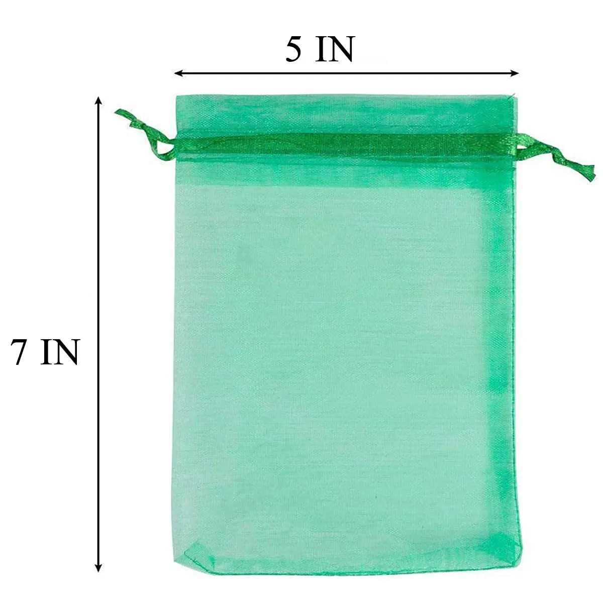 Mesh Green Clear Jewelry Gift Wrap Goody Package Sachet Drawstring 1000 Organza Bags for Baby Shower Christmas Party