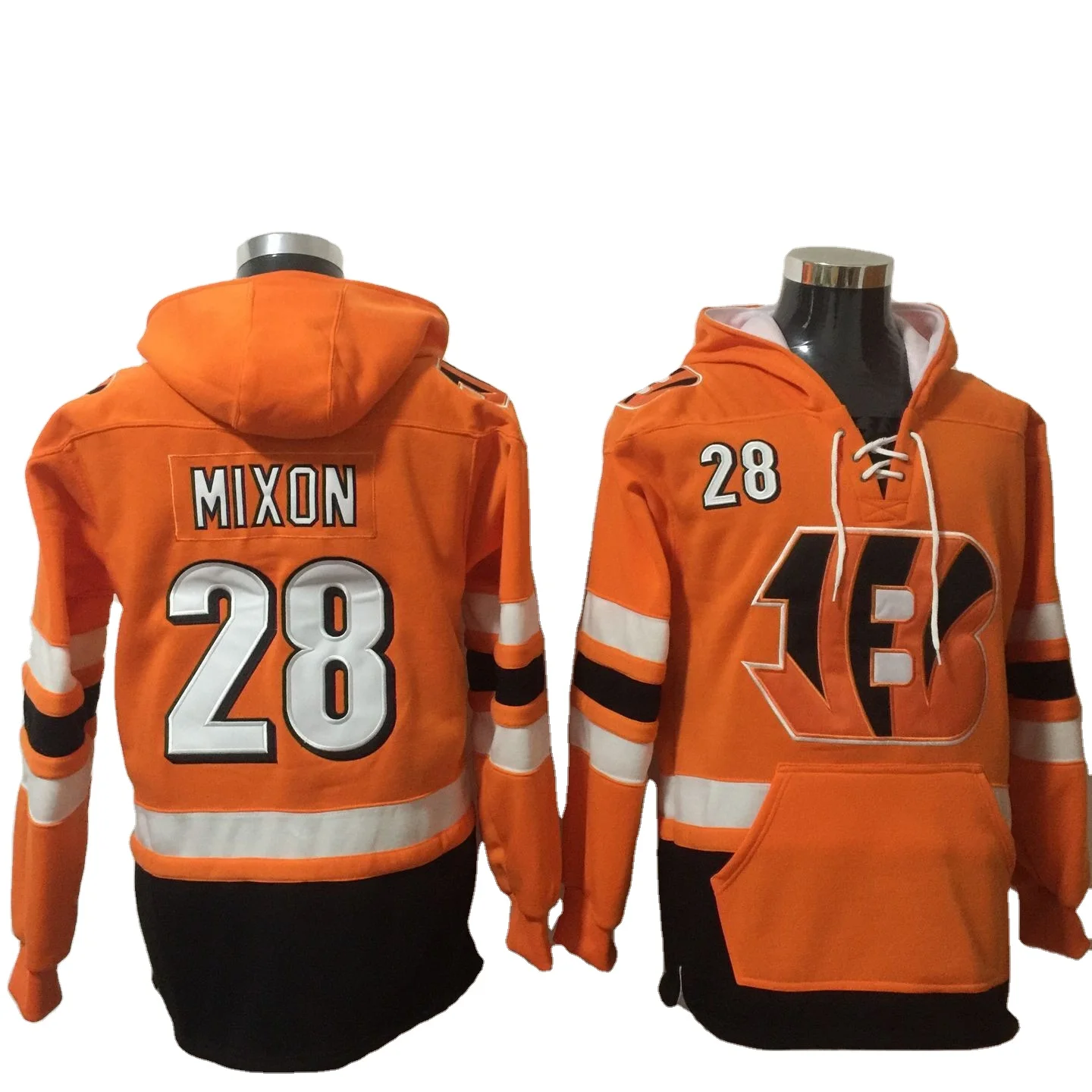 New Design 2022 Custom Rugby Jersey Bengal Tigers Winter Pullover American Football Hoodie