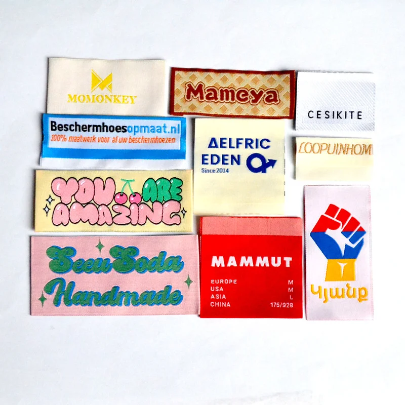 Custom Sustainable Metal Thermal Logo Silicone Heat Transfer Fabric PVC Labels Garments Shoes Bags Woven Clothing Maker