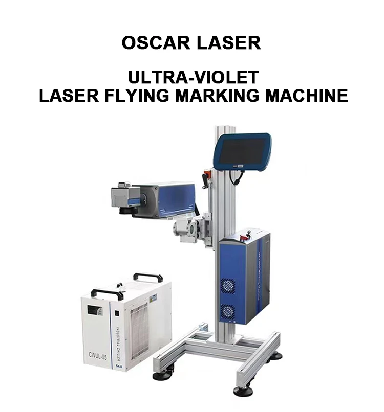 Oscarlaser Online Flying Uv Laser Marking Machine for Silicon Wafer Plasma Screen and LED Liquid Crystal Glass